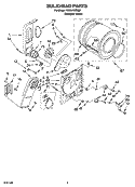 BULKHEAD PARTS, OPTIONAL PARTS (NOT INCLUDED) Diagram and Parts List for EED4100SQ0  Estate Dryer