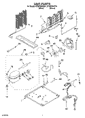 UNIT Diagram and Parts List for ET8MTMXKQ01  Whirlpool Refrigerator