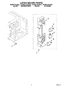 LATCH BOARD Diagram and Parts List for KCMS185JBT1  KitchenAid Microwave