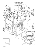 SECTION Diagram and Parts List for TEDL640AN0  Whirlpool Dryer