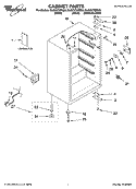 CABINET PARTS Diagram and Parts List for EL05CCXRB00  Whirlpool Refrigerator