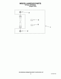 MISCELLANEOUS PARTS Diagram and Parts List for WGT3300XQ0  Whirlpool Washer Dryer Combo