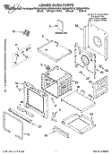 LOWER OVEN PARTS Diagram and Parts List for RBD305PDS15  Whirlpool Wall Oven