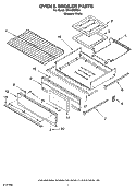 OVEN & BROILER PARTS Diagram and Parts List for SF315PEPQ4  Whirlpool Range