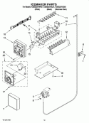 ICEMAKER PARTS, OPTIONAL PARTS (NOT INCLUDED) Diagram and Parts List for KSBS25IVBL01  KitchenAid Refrigerator