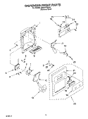 DISPENSER FRONT PARTS Diagram and Parts List for SS25HFXMS00  Whirlpool Refrigerator