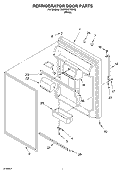 REFRIGERATOR DOOR Diagram and Parts List for 3XARG477GF06  Whirlpool Refrigerator