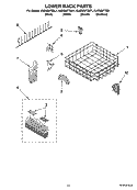 LOWER RACK PARTS, OPTIONAL PARTS (NOT INCLUDED) Diagram and Parts List for KUDS03FTWH1  KitchenAid Dishwasher