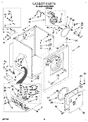 CABINET Diagram and Parts List for LGR2614BW0  Whirlpool Dryer