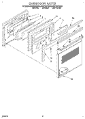 OVEN DOOR Diagram and Parts List for KDDT207BBL8  KitchenAid Range