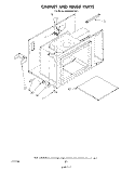 CABINET AND HINGE Diagram and Parts List for SM958PEPW1  Whirlpool Range