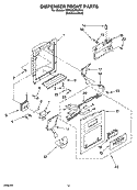 DISPENSER FRONT PARTS Diagram and Parts List for KSRG25FKSS15  KitchenAid Refrigerator