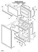 DOOR PARTS Diagram and Parts List for ET1WTKXKQ04  Whirlpool Refrigerator