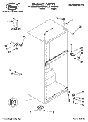 CABINET PARTS Diagram and Parts List for RT18VKXKQ01  Roper Refrigerator