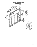 INNER DOOR Diagram and Parts List for DU9400XY1  Whirlpool Dishwasher