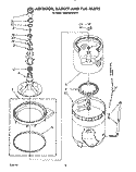 AGITATOR, BASKET AND TUB Diagram and Parts List for KAWE960WAL1  Whirlpool Washer