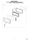 DOOR PARTS Diagram and Parts List for MH1170XST2  Whirlpool Microwave