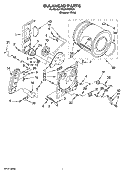 BULKHEAD PARTS, OPTIONAL PARTS (NOT INCLUDED) Diagram and Parts List for CGDX463SQ0  Crosley Dryer