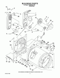 BULKHEAD PARTS Diagram and Parts List for YWGD5300VW0  Whirlpool Dryer