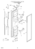 FREEZER DOOR Diagram and Parts List for 3XKGN7050F01  Whirlpool Refrigerator