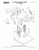 TOP AND CONSOLE PARTS Diagram and Parts List for CED147HXW0  Whirlpool Dryer