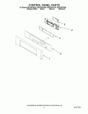 CONTROL PANEL PARTS Diagram and Parts List for RBD245PRT04  Whirlpool Wall Oven