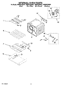 INTERNAL OVEN PARTS Diagram and Parts List for KERS807SBB01  KitchenAid Range