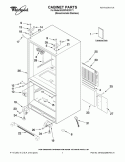 CABINET PARTS Diagram and Parts List for 6GX0FHDXXY1  Whirlpool Refrigerator