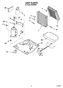 UNIT PARTS Diagram and Parts List for RD50CBM4  Roper Dehumidifier