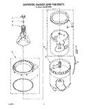 AGITATOR, BASKET AND TUB Diagram and Parts List for GCA2701XSW1  Whirlpool Washer