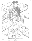 TUB , LITERATURE AND OPTIONAL Diagram and Parts List for DU3003XL0  Whirlpool Dishwasher