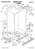 CABINET PARTS Diagram and Parts List for KSSC48QMS02  KitchenAid Refrigerator