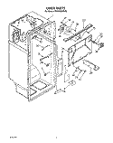 LINER Diagram and Parts List for KTRS22KXAL00  KitchenAid Refrigerator