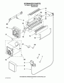 ICEMAKER PARTS Diagram and Parts List for M0RXEMMWM00  Whirlpool Refrigerator