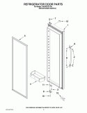 REFRIGERATOR DOOR PARTS Diagram and Parts List for GSS30C7EYY01  Whirlpool Refrigerator
