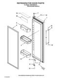 REFRIGERATOR DOOR PARTS Diagram and Parts List for 3WSC20N4XY01  Whirlpool Refrigerator