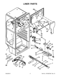 LINER PARTS Diagram and Parts List for W8RXNGMWQ03  Whirlpool Refrigerator