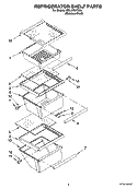 REFRIGERATOR SHELF PARTS Diagram and Parts List for ED2JVEXTS00  Whirlpool Refrigerator