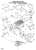 UPPER UNIT PARTS Diagram and Parts List for KSSO36QMB01  KitchenAid Refrigerator