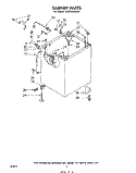 CABINET Diagram and Parts List for LA6700XKW2  Whirlpool Washer