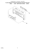 CONTROL PANEL Diagram and Parts List for GMC305PDQ3  Whirlpool Microwave Oven Combo