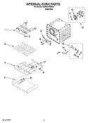 INTERNAL OVEN PARTS Diagram and Parts List for KDRS807SSS01  KitchenAid Range