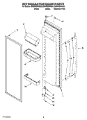 REFRIGERATOR DOOR PARTS Diagram and Parts List for ED2NHGXVQ00  Whirlpool Refrigerator