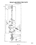 BRAKE AND DRIVE TUBE Diagram and Parts List for LA6300XPW4  Whirlpool Washer