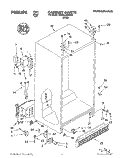 CABINET Diagram and Parts List for 3XARG484WP03  Whirlpool Refrigerator