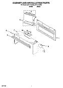 CABINET AND INSTALLATION PARTS Diagram and Parts List for MH1141XMB3  Whirlpool Microwave