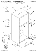 CABINET, LITERATURE Diagram and Parts List for KTRP22KJBT01  KitchenAid Refrigerator