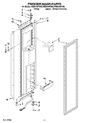 FREEZER DOOR PARTS Diagram and Parts List for KSSS42QTX00  KitchenAid Refrigerator