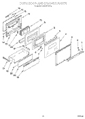 OVEN DOOR AND DRAWER Diagram and Parts List for RS373PXWT2  Whirlpool Range