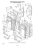REFRIGERATOR DOOR Diagram and Parts List for KFRF19MSWHY1  KitchenAid Refrigerator
